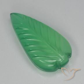 Agata Verde giallastro naturale da 3.55 ct, Taglio a fiore, Trasparente