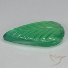 Agata Verde giallastro naturale da 3.55 ct, Taglio a fiore, Trasparente