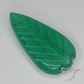 Agata Verde medio naturale da 2.82 ct, Taglio a fiore, Traslucido