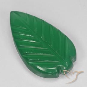 Agata Verde medio naturale da 3.88 ct, Taglio a fiore, Traslucido