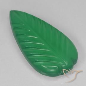 Agata Verde caldo naturale da 3.96 ct, Taglio a fiore, Trasparente
