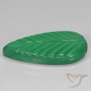 Agata Verde caldo naturale da 3.96 ct, Taglio a fiore, Trasparente