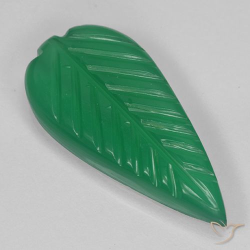 3.30ct Naturale Verde caldo Agata, Taglio a fiore, Traslucido