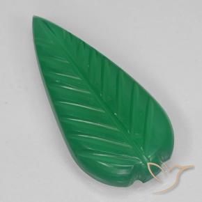 Agata Verde caldo naturale da 3.30 ct, Taglio a fiore, Traslucido