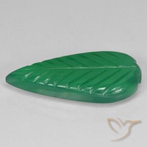 Agata Verde caldo naturale da 3.30 ct, Taglio a fiore, Traslucido