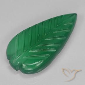 Agata Verde foresta naturale da 3.69 ct, Taglio a fiore, Traslucido