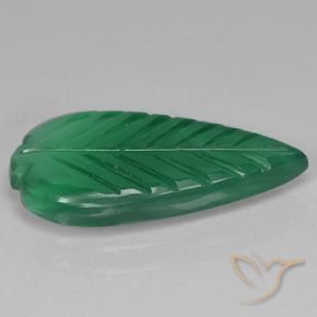 Agata Verde foresta naturale da 3.69 ct, Taglio a fiore, Traslucido