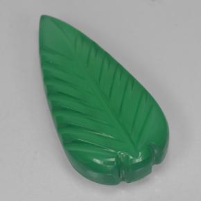 Agata naturale verde da 4,63 ct, taglio fiore, traslucido