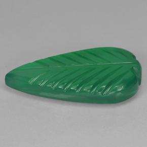 Agata naturale verde da 4,63 ct, taglio fiore, traslucido