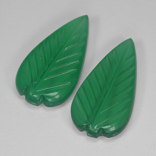 Gemme di Agata Verde caldo naturale da 5.74 ct, Taglio a fiore, Traslucido