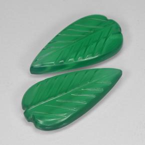 Gemme di Agata Verde caldo naturale da 5.74 ct, Taglio a fiore, Traslucido