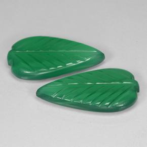 Gemme di Agata Verde caldo naturale da 5.74 ct, Taglio a fiore, Traslucido