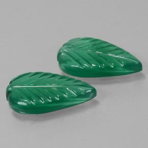 Gemme di Agata Verde caldo naturale da 5.17 ct, Taglio a fiore, Traslucido