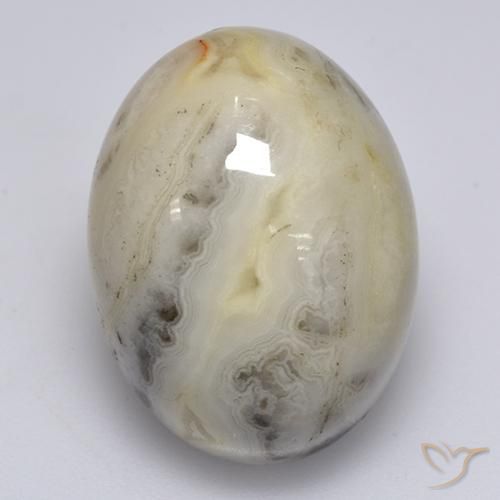 Agata naturale multicolore da 17,95 ct, taglio ovale, opaco