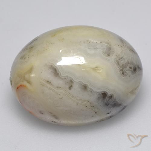Agata naturale multicolore da 17,95 ct, taglio ovale, opaco