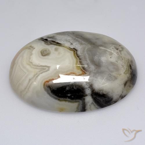Agata Multicolore naturale da 44.34 ct, Ovale, Opaco
