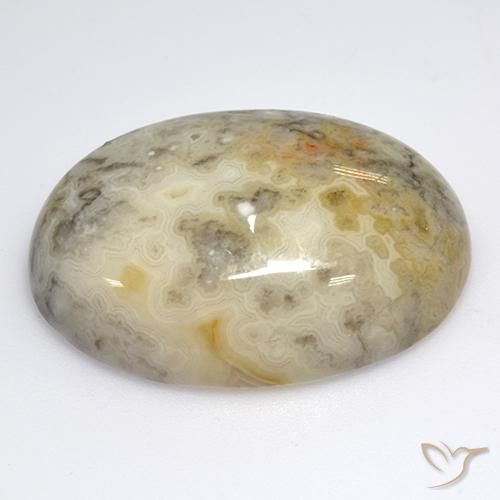 Agata Multicolore naturale da 45.62 ct, Ovale, Opaco