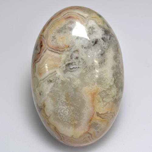 Agata naturale multicolore da 60,20 ct, taglio ovale, opaco