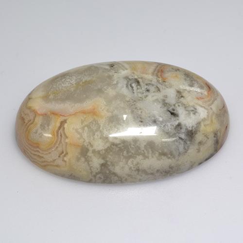Agata naturale multicolore da 60,20 ct, taglio ovale, opaco