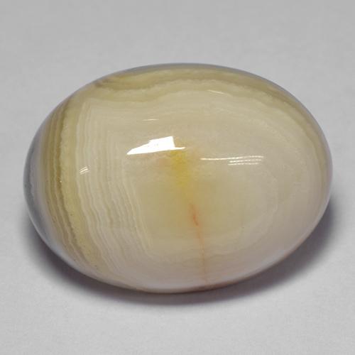 Agata naturale multicolore da 19,56 ct, taglio ovale, opaco