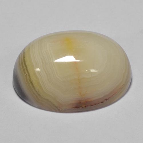 Agata naturale multicolore da 19,56 ct, taglio ovale, opaco