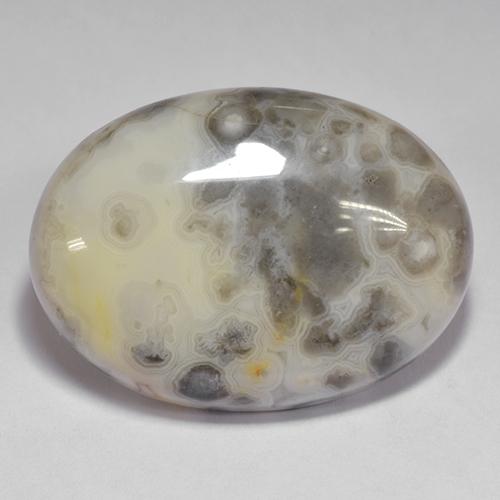 Agata naturale multicolore da 39,51 ct, taglio ovale, opaco