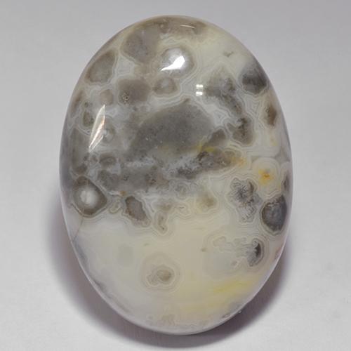 Agata naturale multicolore da 39,51 ct, taglio ovale, opaco