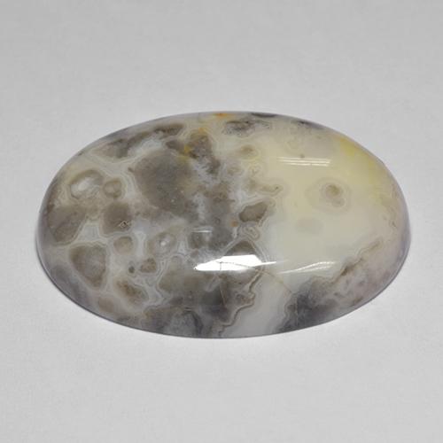 Agata naturale multicolore da 39,51 ct, taglio ovale, opaco
