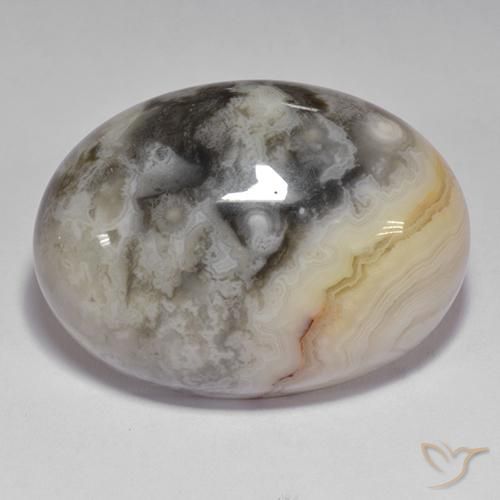 Agata Multicolore naturale da 45.27 ct, Ovale, Opaco