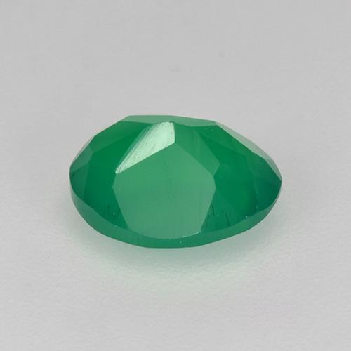 Agata Verde caldo naturale da 1.01 ct, Taglio ovale, Traslucido