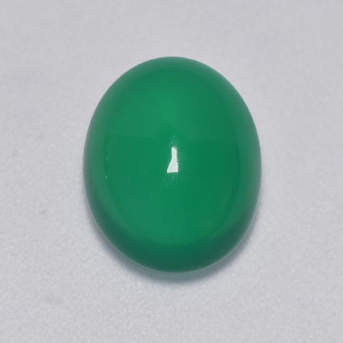 Agata naturale verde da 2,81 ct, taglio ovale, trasparente