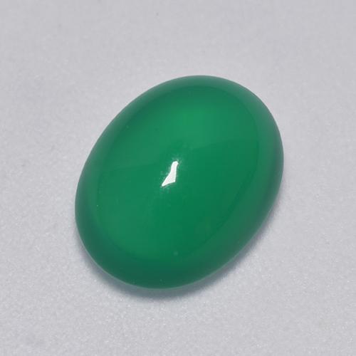 Agata naturale verde da 2,81 ct, taglio ovale, trasparente