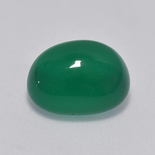 Agata Verde foresta naturale da 3.18 ct, Taglio ovale, Trasparente