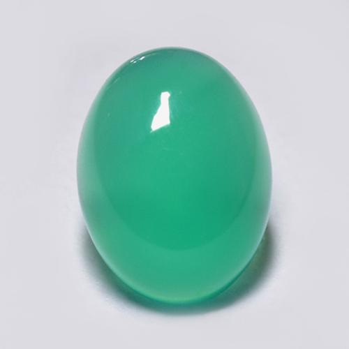 Agata Verde chiaro naturale da 1.55 ct, Taglio ovale, Trasparente