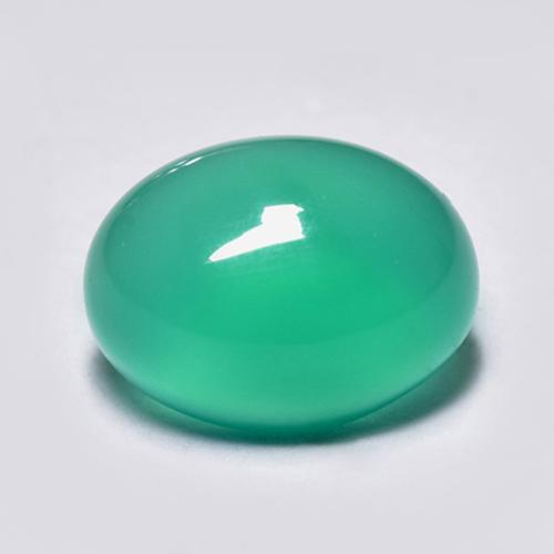 Agata Verde chiaro naturale da 1.55 ct, Taglio ovale, Trasparente