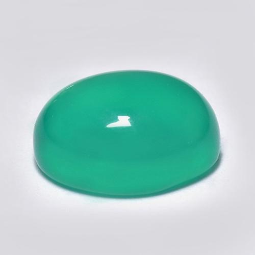 Agata Verde chiaro naturale da 1.55 ct, Taglio ovale, Trasparente