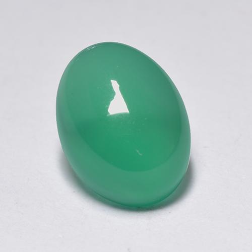 Agata naturale verde da 1,48 ct, taglio ovale, trasparente