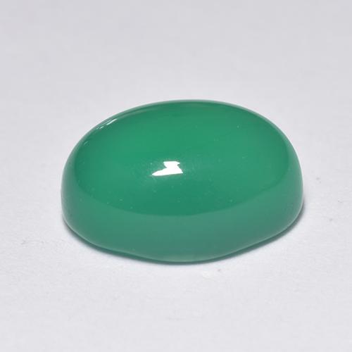 Agata naturale verde da 1,48 ct, taglio ovale, trasparente