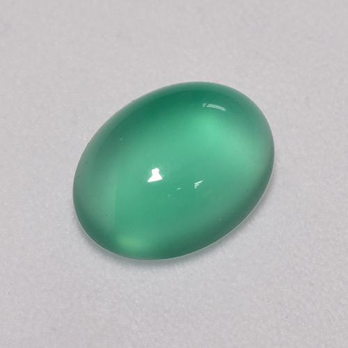 Agata Verde freddo naturale da 1.43 ct, Taglio ovale, Trasparente