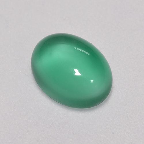 Agata Verde freddo naturale da 1.43 ct, Taglio ovale, Trasparente