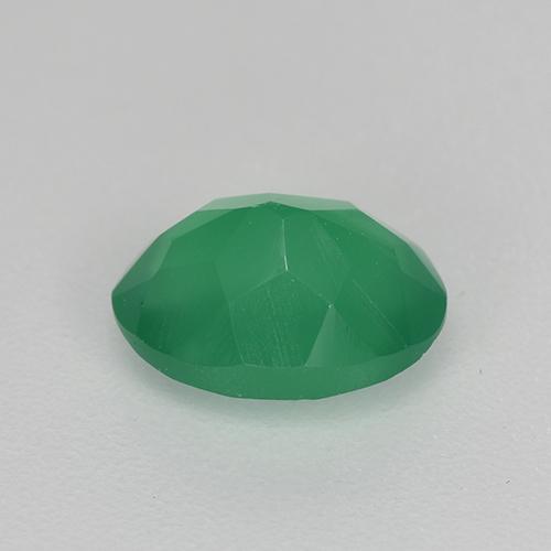Agata Trifoglio verde naturale da 1.08 ct, Taglio ovale, Traslucido