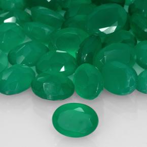 Agata naturale verde da 6,23 ct, taglio ovale, traslucido