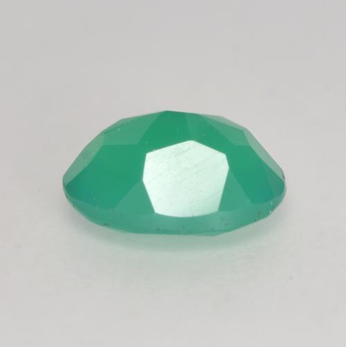 Agata Verde chiaro naturale da 1.09 ct, Taglio ovale, Traslucido