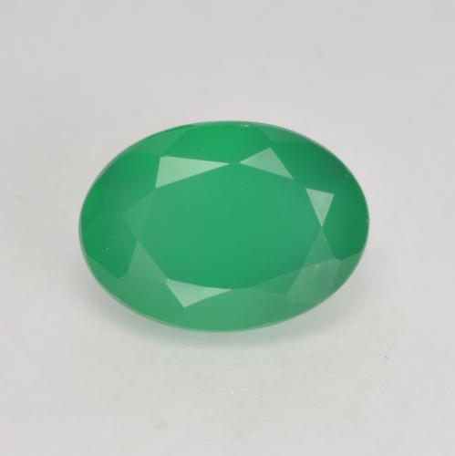 Agata Trifoglio Verde naturale da 1.15 ct, Taglio ovale, Traslucido