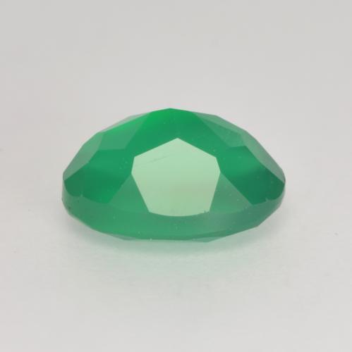 Agata Trifoglio Verde naturale da 1.15 ct, Taglio ovale, Traslucido