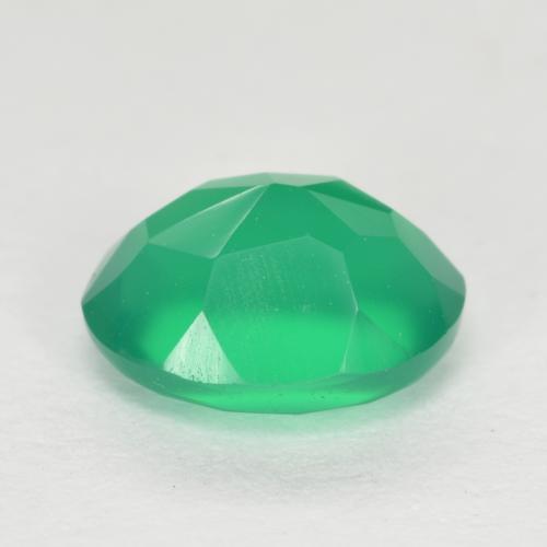 Agata Verde medio naturale da 1.14 ct, Taglio ovale, Traslucido