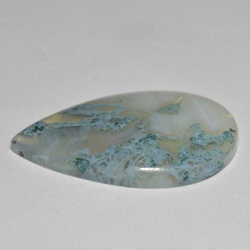 Agata naturale multicolore da 27,73 ct, taglio a pera, traslucido