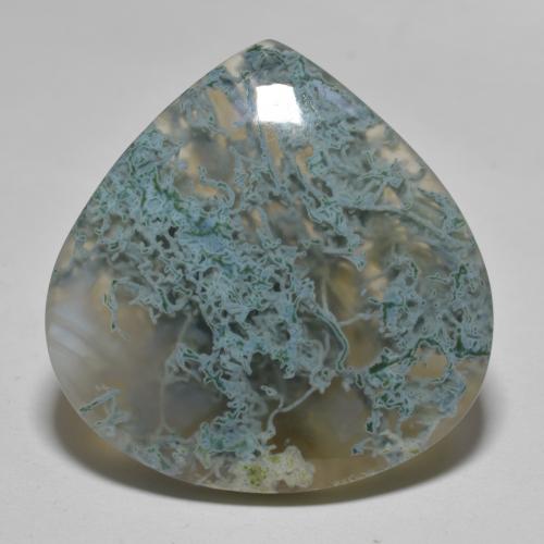Agata naturale multicolore da 31,45 ct, taglio a pera, traslucido