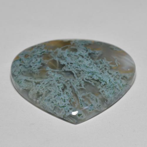 Agata naturale multicolore da 31,45 ct, taglio a pera, traslucido