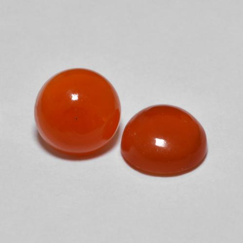 Gemme di Agata Arancione Ambra naturale da 2.51 ct, Taglio rotondo, Trasparente